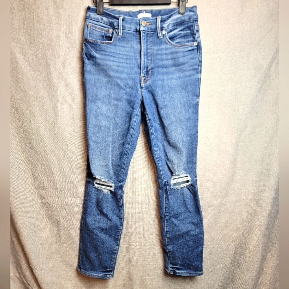 GOOD AMERICAN Cropped Skinny Jeans